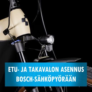 Etu- ja takavalon asennus Bosch-sähköpyörään
